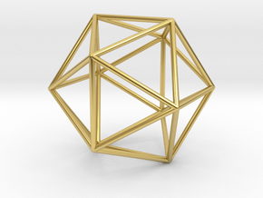 Icosahedron in Polished Brass