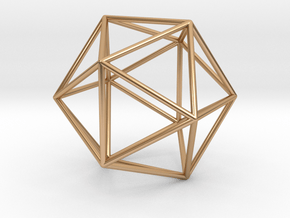 Icosahedron in Polished Bronze