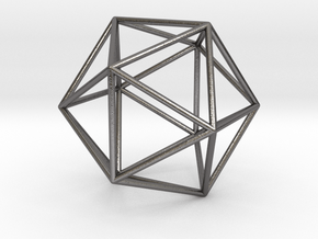 Icosahedron in Polished Nickel Steel