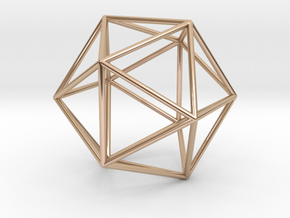 Icosahedron in 14k Rose Gold Plated Brass