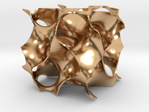 Gyroid surface in Polished Bronze