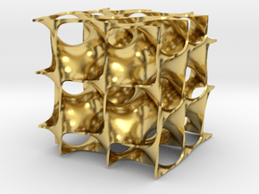 Diamand surface in Polished Brass