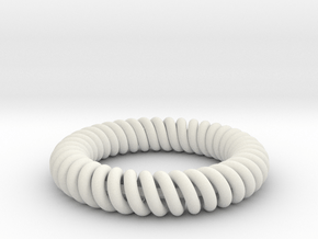 Twisted Bracelet in White Natural Versatile Plastic