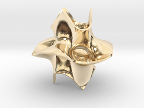 Cube bounded isosurface in 14K Yellow Gold