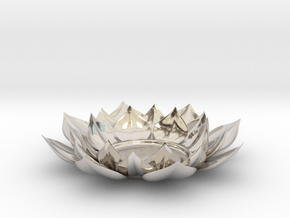 Lotus Flower Tea Light Holder in Platinum