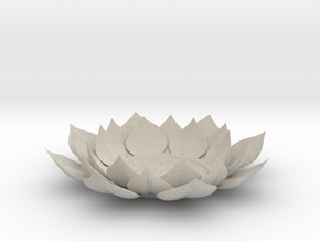 Lotus Flower Tea Light Holder in Natural Sandstone