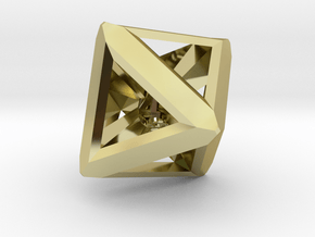 D8 dice with triangle faces in 18K Gold Plated