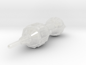 Alien Pursuit Ship in Clear Ultra Fine Detail Plastic: Small