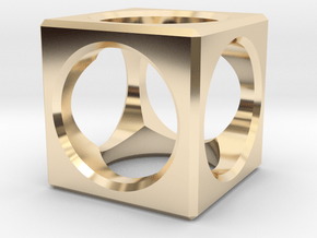 Aircube in 14k Gold Plated Brass