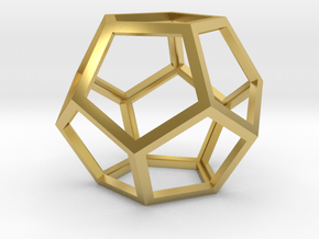 Dodecahedron in Polished Brass
