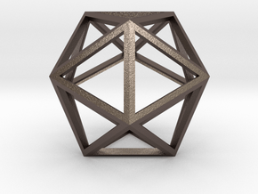 Icosahedron in Polished Bronzed Silver Steel