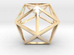 Icosahedron in 14k Gold Plated Brass