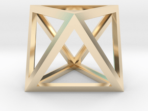 Octahedron in 14K Yellow Gold