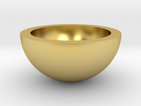 HalfHollowSphere30 in Polished Brass