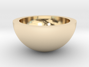 HalfHollowSphere30 in 14k Gold Plated Brass