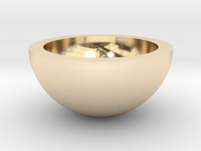 HalfHollowSphere25 in 14K Yellow Gold