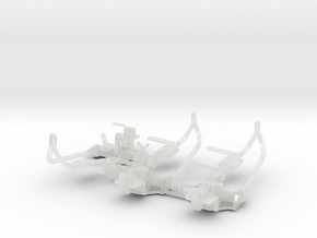 3x 1/16th detailed MG cupula support in Clear Ultra Fine Detail Plastic