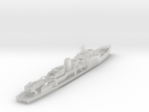 HMS Exmouth F84 in Clear Ultra Fine Detail Plastic: 1:600
