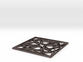 Wright Modern Coaster: Luxfer in Polished Bronzed Silver Steel