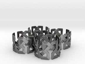 Islamic Napkin Rings - Set of Four in Polished Nickel Steel