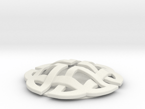 Celtic Knot Medium in White Natural Versatile Plastic