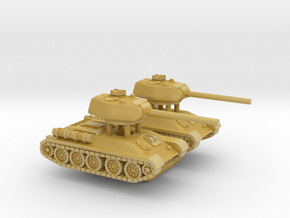 T-34-85 in Tan Fine Detail Plastic: 6mm