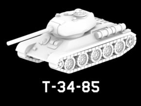 T-34-85 in White Natural Versatile Plastic: 1:220 - Z