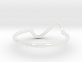 sinewave ring All sizes, Multisize in Clear Ultra Fine Detail Plastic: 8 / 56.75