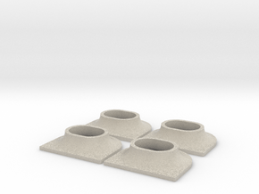 Ship Panama Chocks Type AC Deck Mounting 19x16x9mm in Natural Sandstone