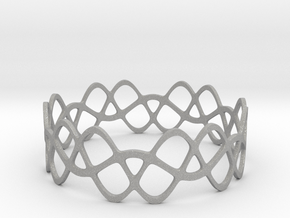 Braided Wave Bracelet (67mm) in Aluminum