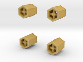 1:48 Miniature French Polygon Lantern - 4x in Tan Fine Detail Plastic