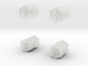 1:48 Miniature French Polygon Lantern - 4x in Clear Ultra Fine Detail Plastic