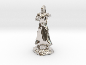 D&D Unarmed Bladeling Monk Mini in Rhodium Plated Brass