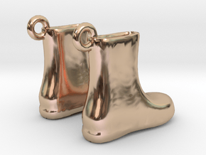 Boots Earrings in 14k Rose Gold Plated Brass