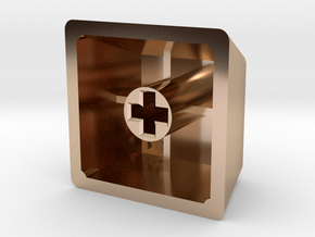 Shield w/ Lightning Bolt Keycap (R4, 1x1) in 14k Rose Gold Plated Brass