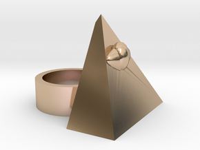 The All Seeing Eye Ring in 14k Rose Gold Plated Brass