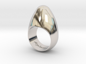 Egg Ring Size 7 in Platinum