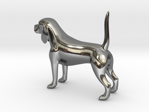 Beagle in Fine Detail Polished Silver