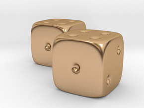 Dice in Polished Bronze
