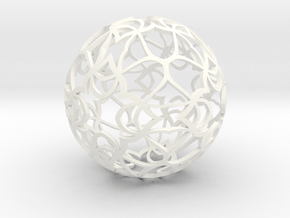 Pattern Ball 1 in White Processed Versatile Plastic