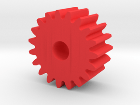 Spur Gear M1 Z19 in Red Processed Versatile Plastic