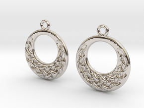 A celtic moon in Rhodium Plated Brass
