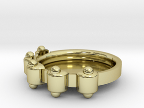 Jester Ring - Sz. 8 in 18k Gold Plated Brass