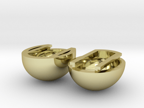 Sliding Egg in 18k Gold Plated Brass