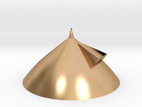3d Shuttle Tank Nose Cone in Polished Bronze