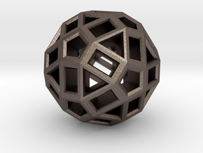 Zomeball_expanded in Polished Bronzed Silver Steel
