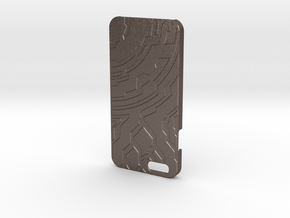 Iphone 6 Halo Case in Polished Bronzed Silver Steel