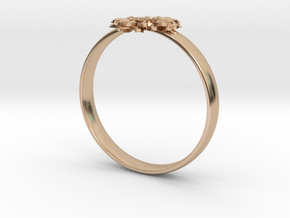 sunflower ring 2 in 14k Rose Gold Plated Brass