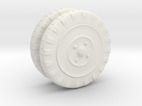 1/6 Bofors 37 mm anti-tank gun - wheels in White Natural Versatile Plastic