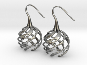 Water Swirl earrings (2nd edition) in Antique Silver